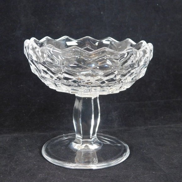Fostoria American Jam Jelly Compote 4.25” Tall Vintage Elegant Glass NO LID MCM - Picture 3 of 6